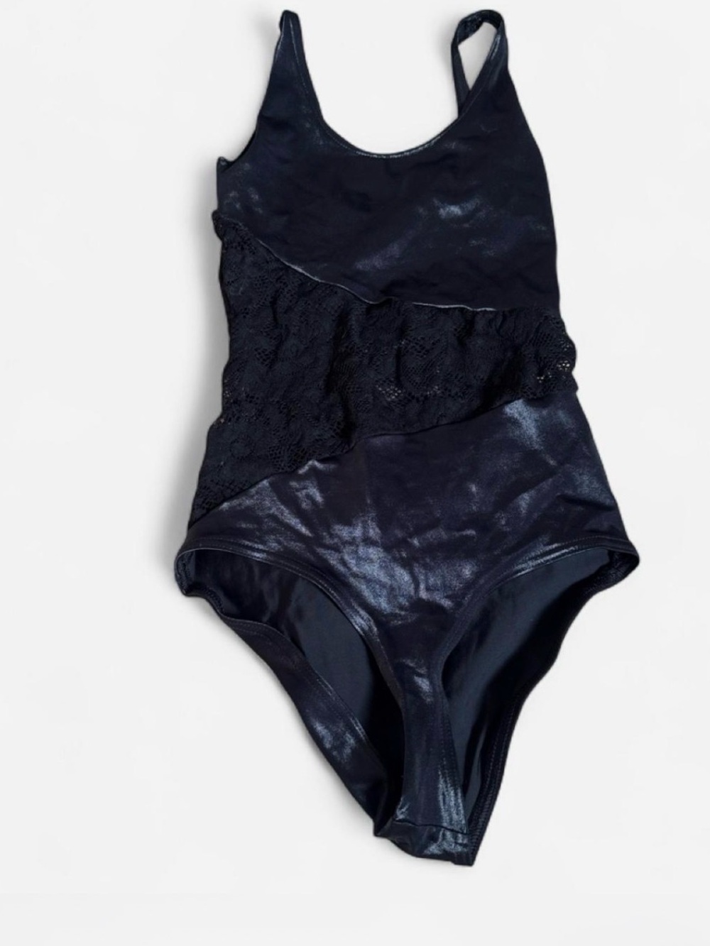 Burning man Blackmilk Shimmery Black Lace-Panel One-Piece